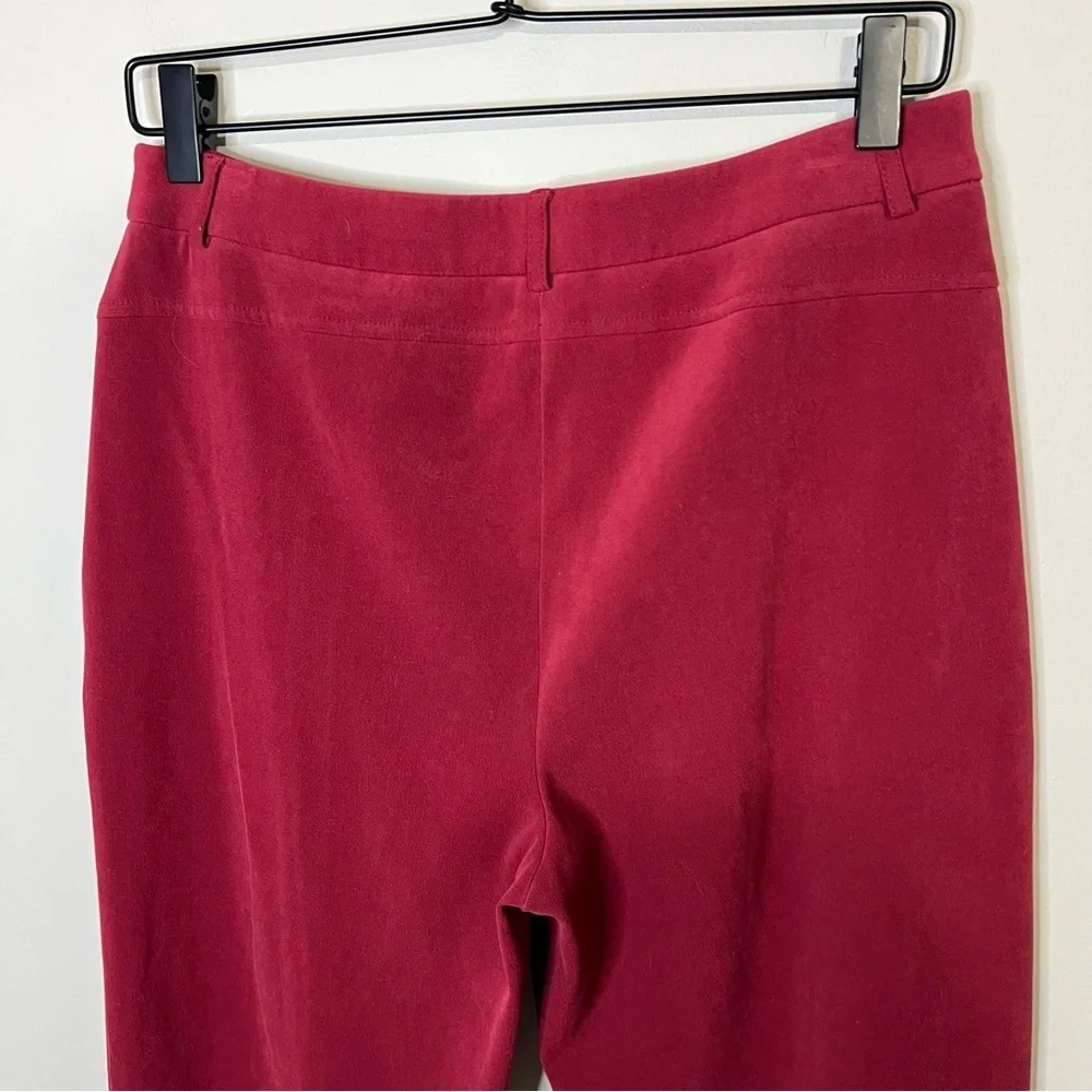 Talbots Petites Stretch Burgundy Faux Suede Straight Leg Pants size 10!